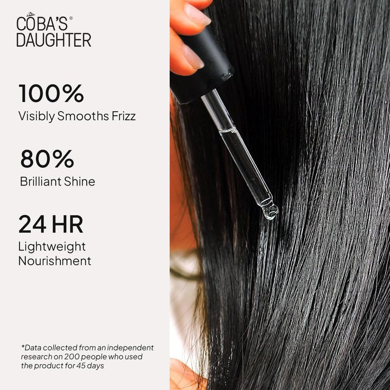 COBA'S DAUGHTER Heat Protectant & Frizz Control Oil | 7 Herbal Oils Infused | Hair Gloss Treatment | Hair Perfume | Nourishing Serum for Curly Hair| Dry Hair | Lavender Scent (1.69 oz)