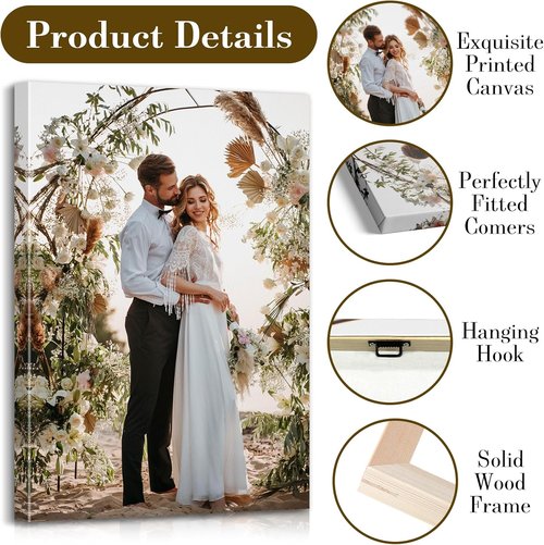 Custom Canvas Prints - Personalized Photo Wall Art for Weddings, Family, and Home Decor | 20x20
