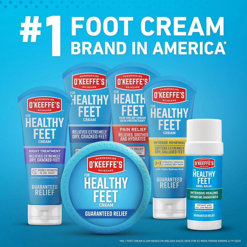 O'Keeffe's Foot Cream for Healthy Feet - 3.2 oz Jar | Repair Extremely Cracked, Dry Skin