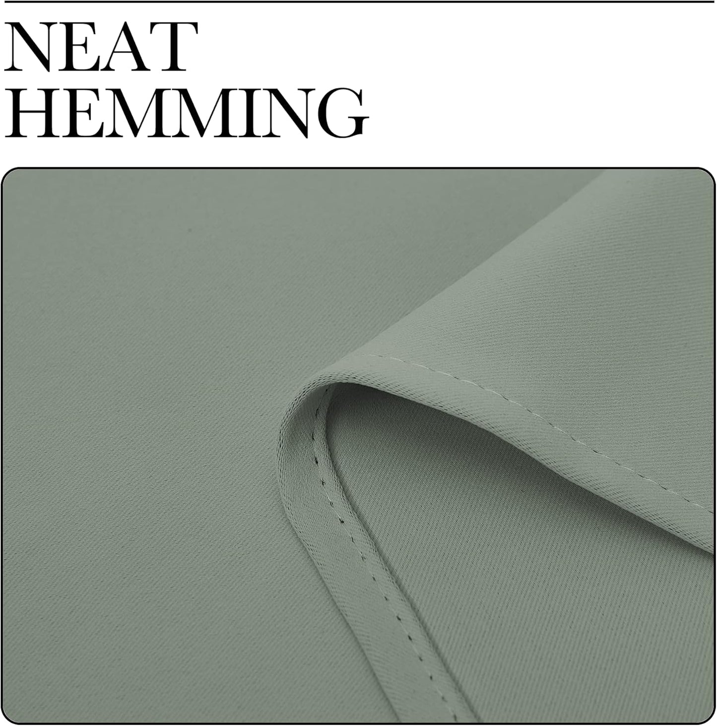 NICETOWN Blackout Curtains - Thermal Insulated Grommet Drapes for Office & Theater | Greyish Green, 84 Inches