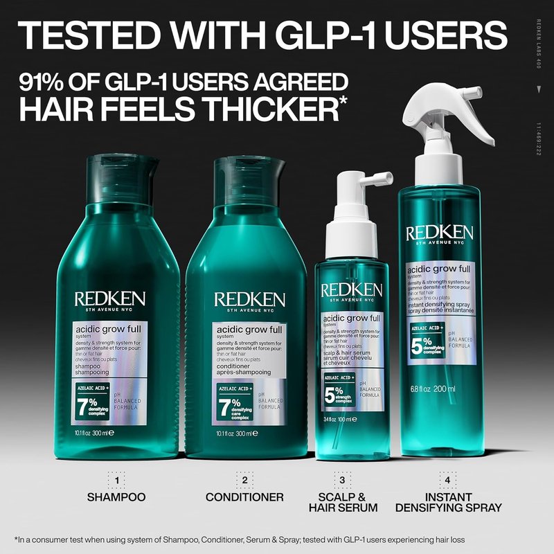 Redken Acidic Grow Full Instant Densifying Spray - Lightweight Root-Lift Hair Spray for Thicker Hair | Heat Protection Up to 450°F