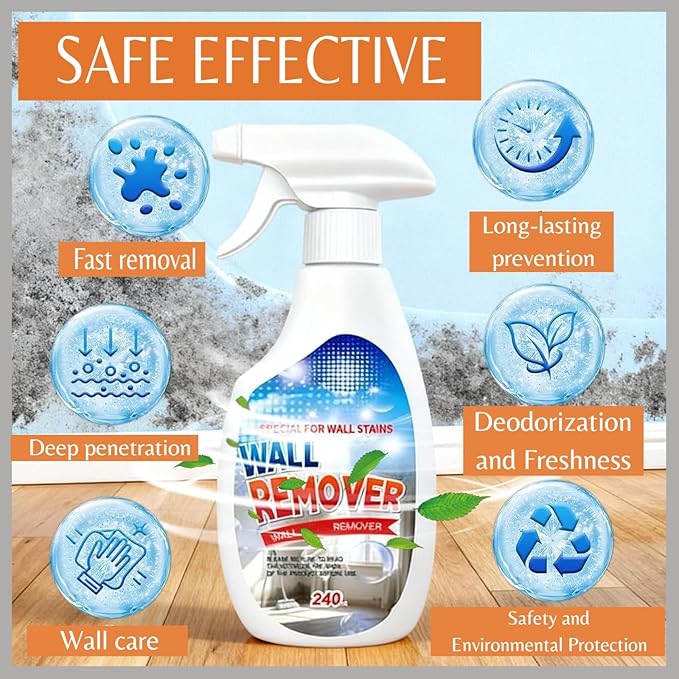 Heavy-Duty Kitchen Degreaser Foam Cleaner,Highly Effective Removal Spray,Dirt, Dust And Stain Remover,Wall Multi functiona Foam Cleaner Spray (1, 240ML)