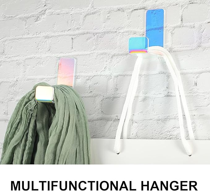 Weewooday 4 Pieces Headphone Hanger Headset Stand Holder Adhesive Wall Mount Headphone Hook for Desk Acrylic Gaming Earphones Hanger with Glues for Earphone Controller(Colorful)
