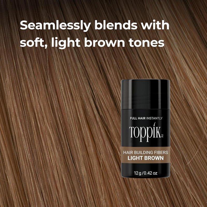 Toppik Hair Building Fibers - Instantly Thicker, Fuller Hair | 9 Shades Available, 4 Size Options