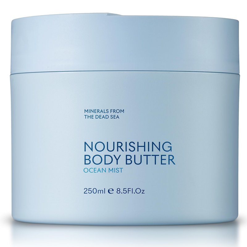 SEACRET Minerals Dead Sea Body Butter, Ocean Mist - Ultra-Rich Shea Butter & Coconut Oil Body Moisturizing Cream for Dry Skin, Fast Absorbing, Non-Greasy with Aloe Vera & Vitamin E, 8.5 Fl Oz / 250 ml