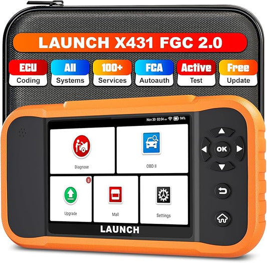 LAUNCH Creader Elite 2.0 FGC OBD2 Scanner,ECU Code, Bi-Directional Scan Tool for Ford, for GM, for Chrysler,100+ Reset, Full System Diagnose, FCA AUTOAUTH, AUTOVIN, Lifetime Free Update