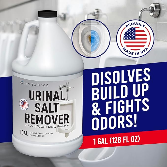 Urinal Salt Remover - Uric Acid Salts Scale Remover Unclogs Urinals and Removes Uric Acid Odors - 8 Gallons