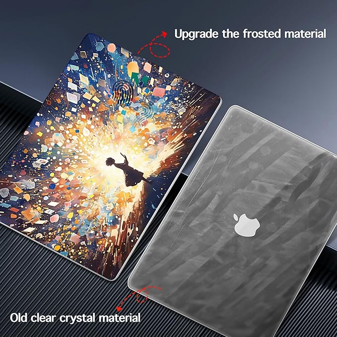 Lepeoac Case for MacBook Pro 16 inch Case 2026-2021 | M5 A3429 A3428 M4 M3 M2 M1 Pro/Max | Protective Hard Shell Laptop Cover with Screen Protector & Keyboard Cover | Colorful Lights & Stars