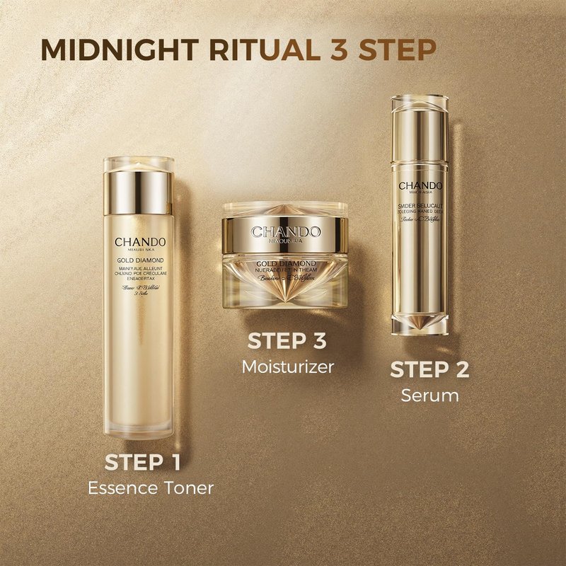 CHANDO HIMALAYA Gold Diamond Peptide-enriched Multi Anti-aging Serum (50ml/1.69oz) - Moisturizing Facial Essence Serum for Visible Correction of Anti Aging & Wrinkle with Tri-Peptide, Hyaluronic Acid