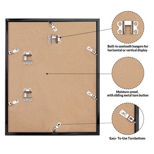 LaVie Home 18x22 Picture Frame for Wall Display, 18x22 Black Picture Frame with HD Plexiglas, 18 x 22 Photo Frame 1 Pack, Display Frame for Vertical or Horizontal, Classic Collection