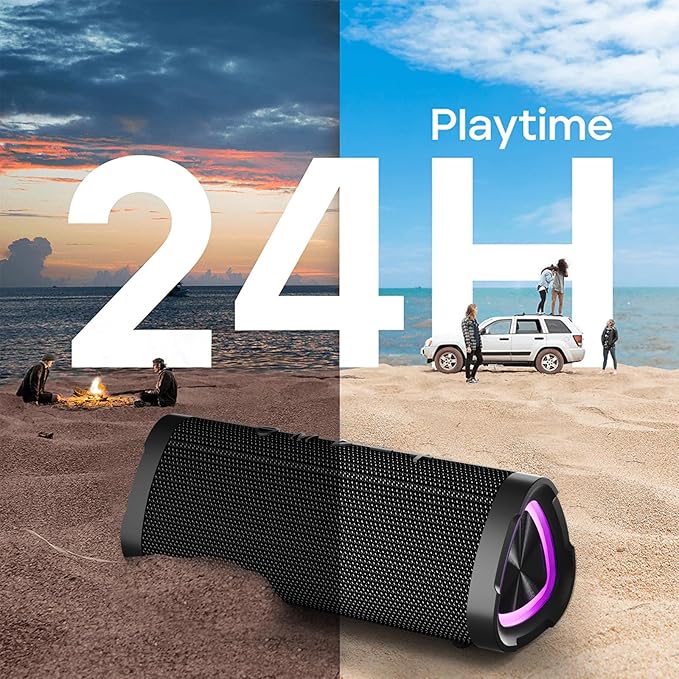 Vanzon Bluetooth Speaker with 24W Loud Stereo Sound & 24H Playtime Bluetooth 5.0