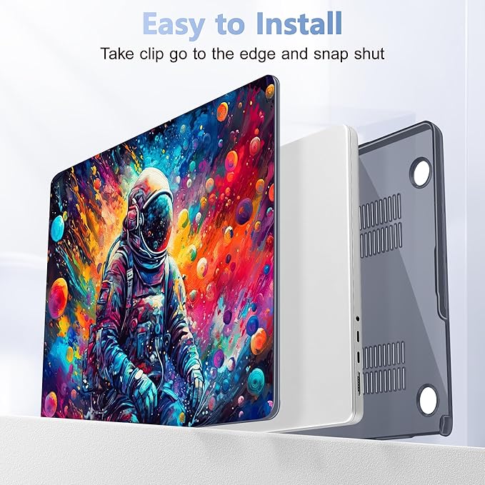Lepeoac for MacBook Pro 16 inch Case M1 M2 M3 M4 M5 Pro/Max with Liquid Retina XDR, Release 2021-2025 2026 A3429 A3428, Hard Shell Case with Screen Protector & Keyboard Cover, Astronaut