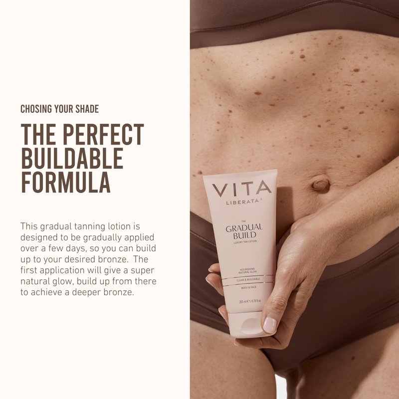 VITA LIBERATA Fabulous Gradual Tanning Lotion - Buildable Formula, Sun-Kissed Tan, Untinted For Minimal Transfer, Lasting Finish, Formulated with Hyaluronic Acid, 3.38 lf.oz