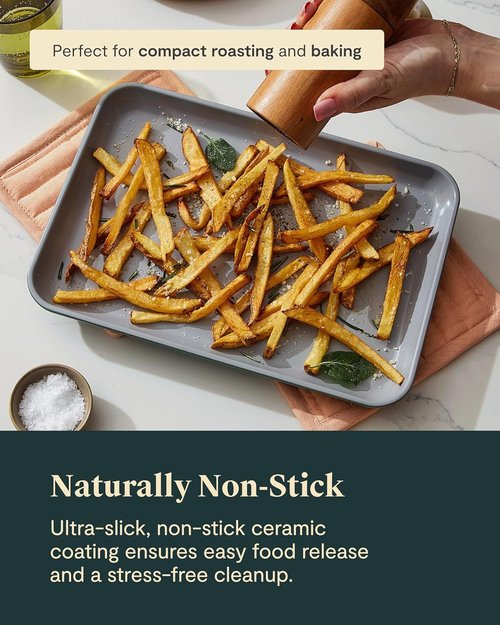 Caraway Nonstick Ceramic Baking Sheet - Non-Toxic, PTFE & PFOA Free | 9x13” Mini Sheet Pan in Perracotta