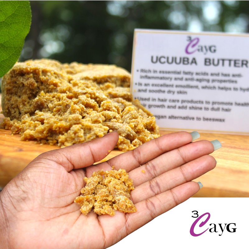 3CAYG Ucuuba Butter 8oz All Natural Raw Unrefined 8oz Body and Hair Butter