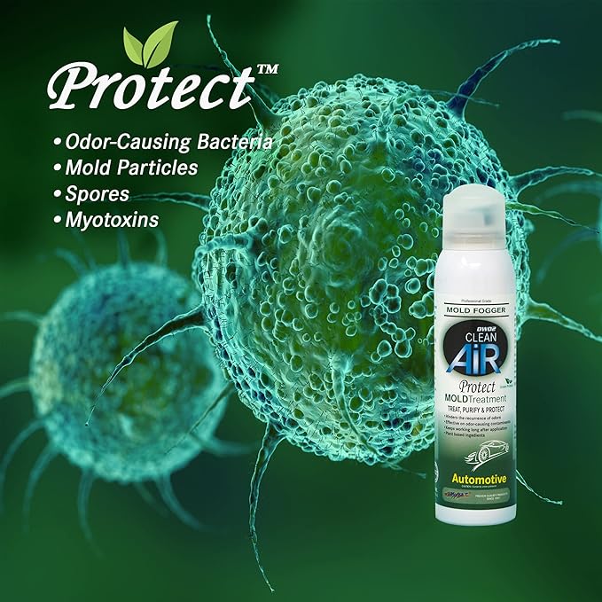Protectâ¢ Automotive Mold-Odor Treatment - Revitalize Your Car's Interior The Green Automotive Mold-Odor Treatment Solution. Say Goodbye to Unpleasant Odors (Spray & Fogger)