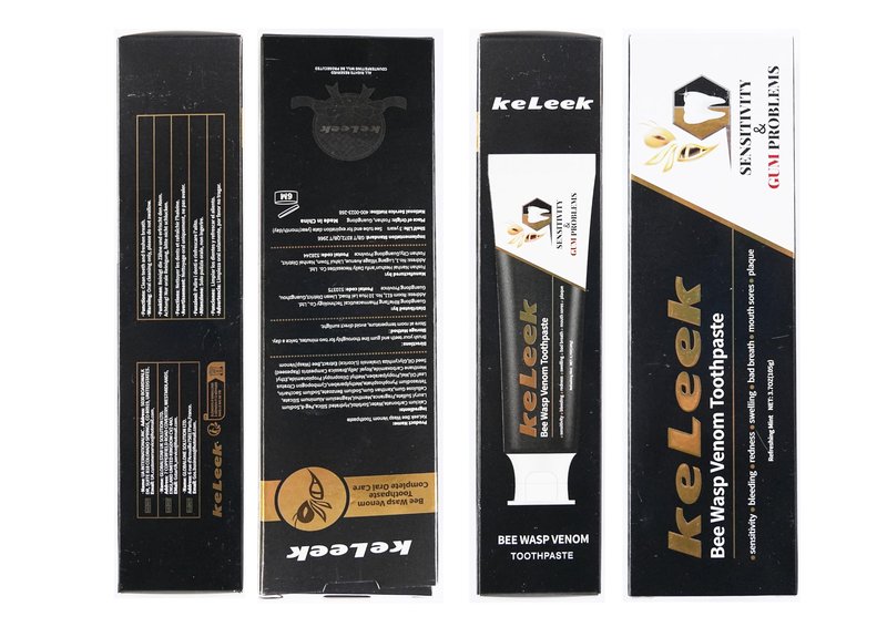 KeLeek 2PCS Bee Wasp Venom Peptides Toothpaste for Sensitivityand Gums Problems -Oral Care, Redness & Swelling Gums, Bad Breath,Plaque-12 HoursRefreshing -3.7 OZ