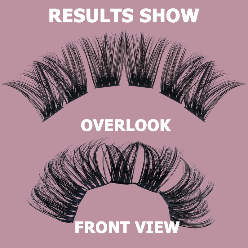 QUEWEL Cluster Lashes 72 Pcs Wide Stem Individual Lashes C/D Curl 8-16mm Length DIY Eyelash Extension False Eyelashes Honey01 Styles Soft for Personal Makeup Use at Home (Honey01-D-MIX8-16)