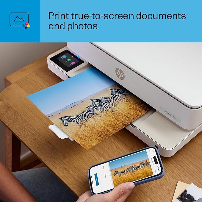HP Envy 6155e Wireless All-in-One Color Inkjet Printer, Portobello, Print, scan, copy, Duplex printing Best-for-home, 3 month Instant Ink trial included, AI-enabled (714L5A)