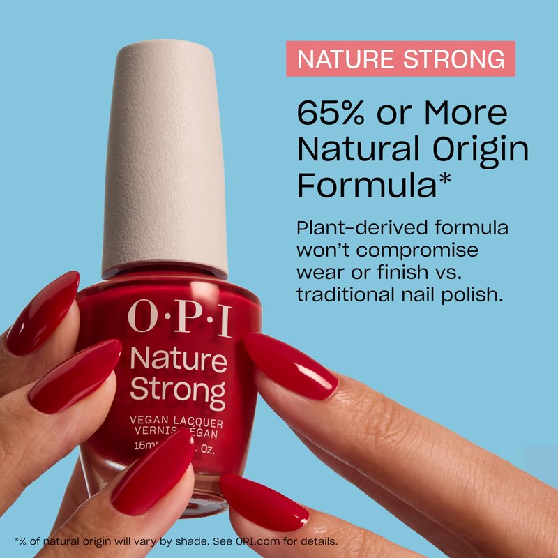OPI Nature Strong Simply Radishing | Opaque Dark Pink Crème Natural Origin Nail Polish | Plant Based, Vegan, Cruelty Free