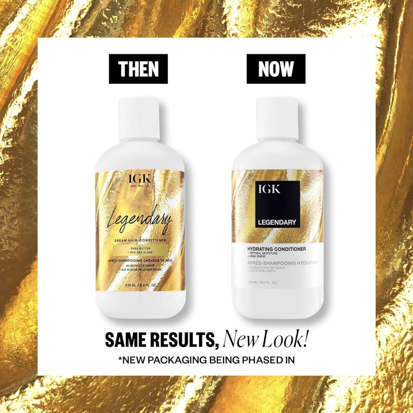 IGK LEGENDARY Dream Hair Shampoo & Conditioner Set | Hydrating Haircare Duo for Soft Shiny Healthy Looking Hair | Lightweight Feel with Bounce and Body | 8 oz (Pack of 2)