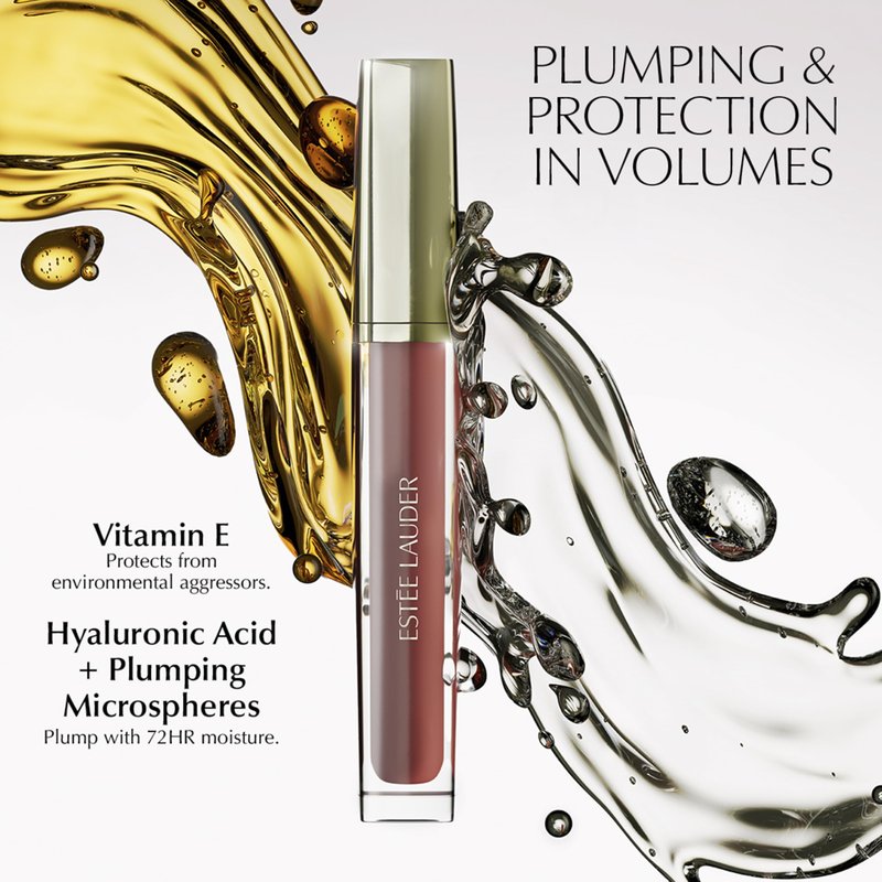 Estée Lauder Glossy Pout Lip Oil | Plumping & Moisturizing with a Sheer Tint | Includes Hyaluronic Acid + Vitamin E, 04 Maple Syrup