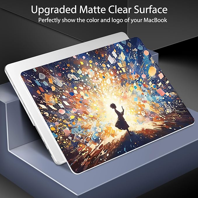 Lepeoac Case for MacBook Pro 16 inch Case 2026-2021 | M5 A3429 A3428 M4 M3 M2 M1 Pro/Max | Protective Hard Shell Laptop Cover with Screen Protector & Keyboard Cover | Colorful Lights & Stars