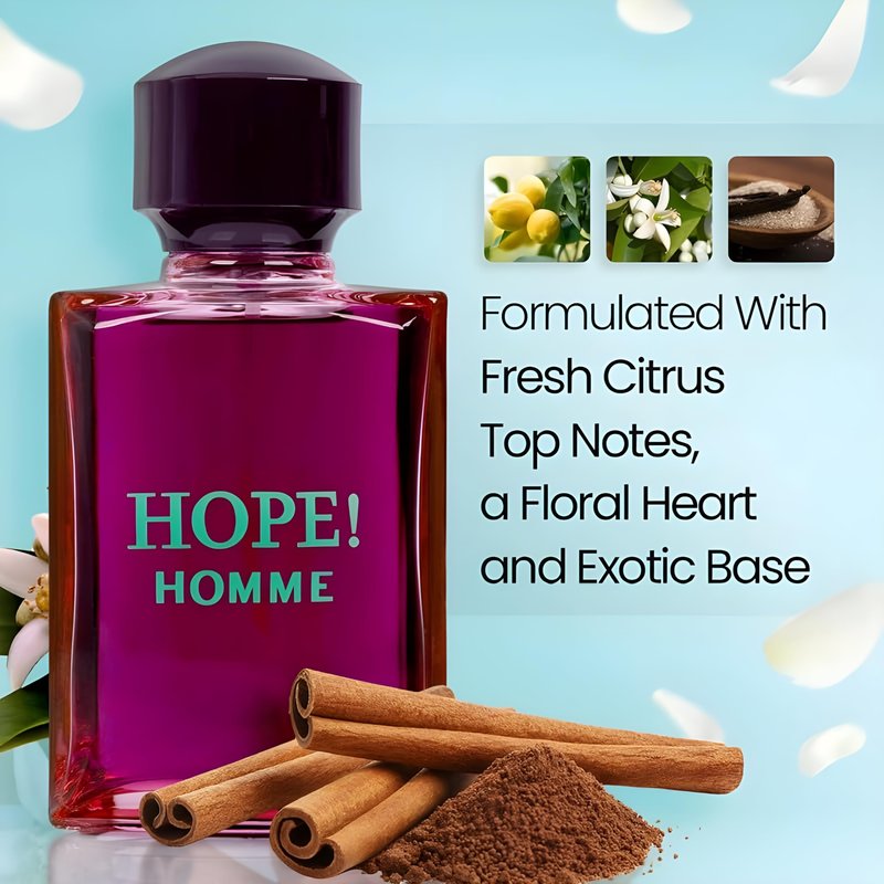 Secret Plus HOPE! HOMME Eau de Parfum for Men 3.4 Fl Oz