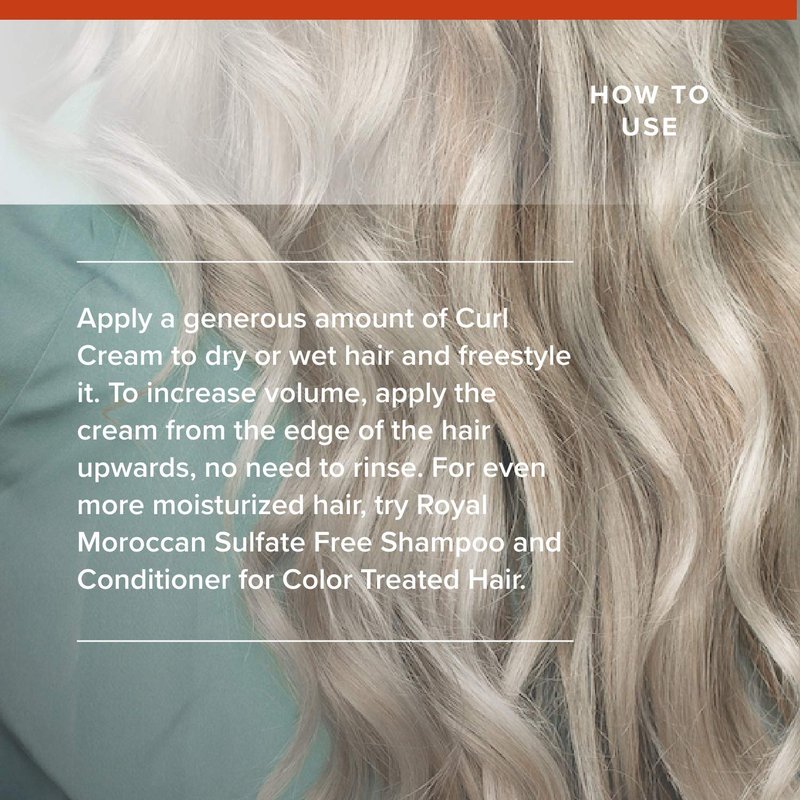 Style Cream for Frizzy Hair Control and Color Treated Hair | Style Defining Cream | Moisturizing Style Conditioner Cream | Hair Styling Cream (Royal Moroccan Argan Oil Hair Products | (500 ml 16.9)