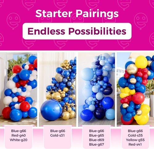 Bezente Royal Blue Latex Party Balloons - 150 Pack of 5-Inch Matte Helium Balloons for Celebrations