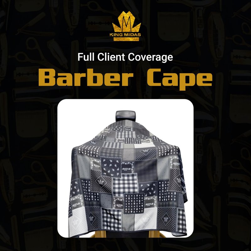 Pink Barber Cape Bandana Salon Cape Professional Hair Cutting Cape Large Size Water Hair Proof Snap Buttons