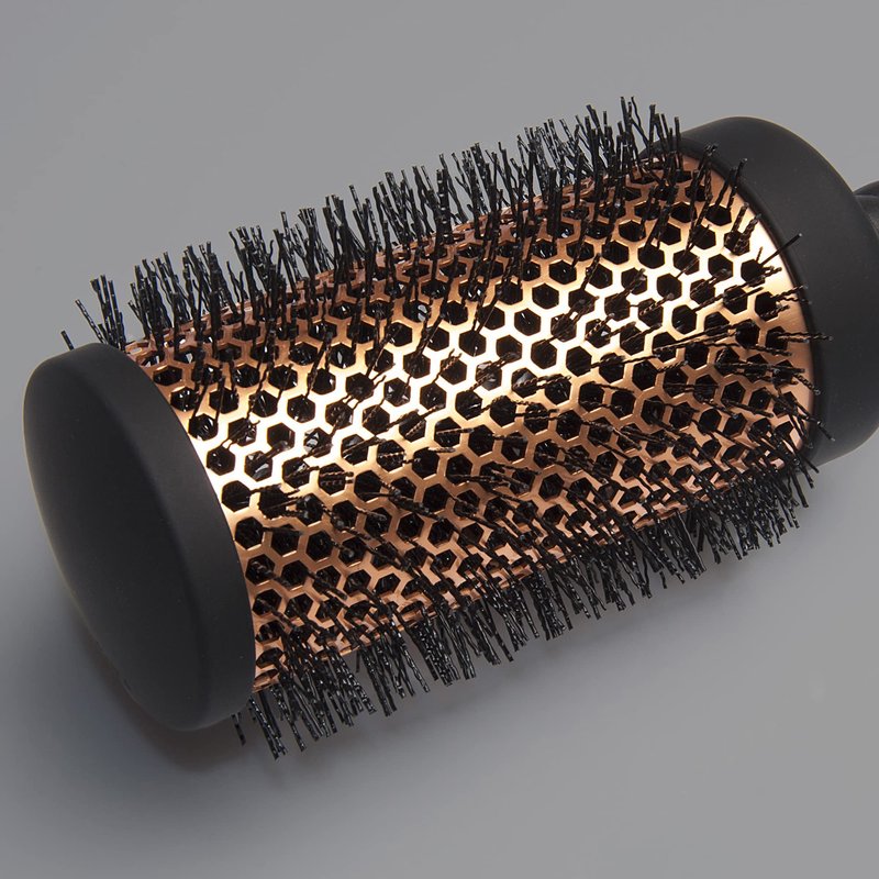 Fromm Heat Duo Copper x Ceramic 1" Round Brush for Expert Blowouts and Faster Hair Drying, Roller Hairbrush for Anti-static Styling, Smoothing, Straightening and Shine