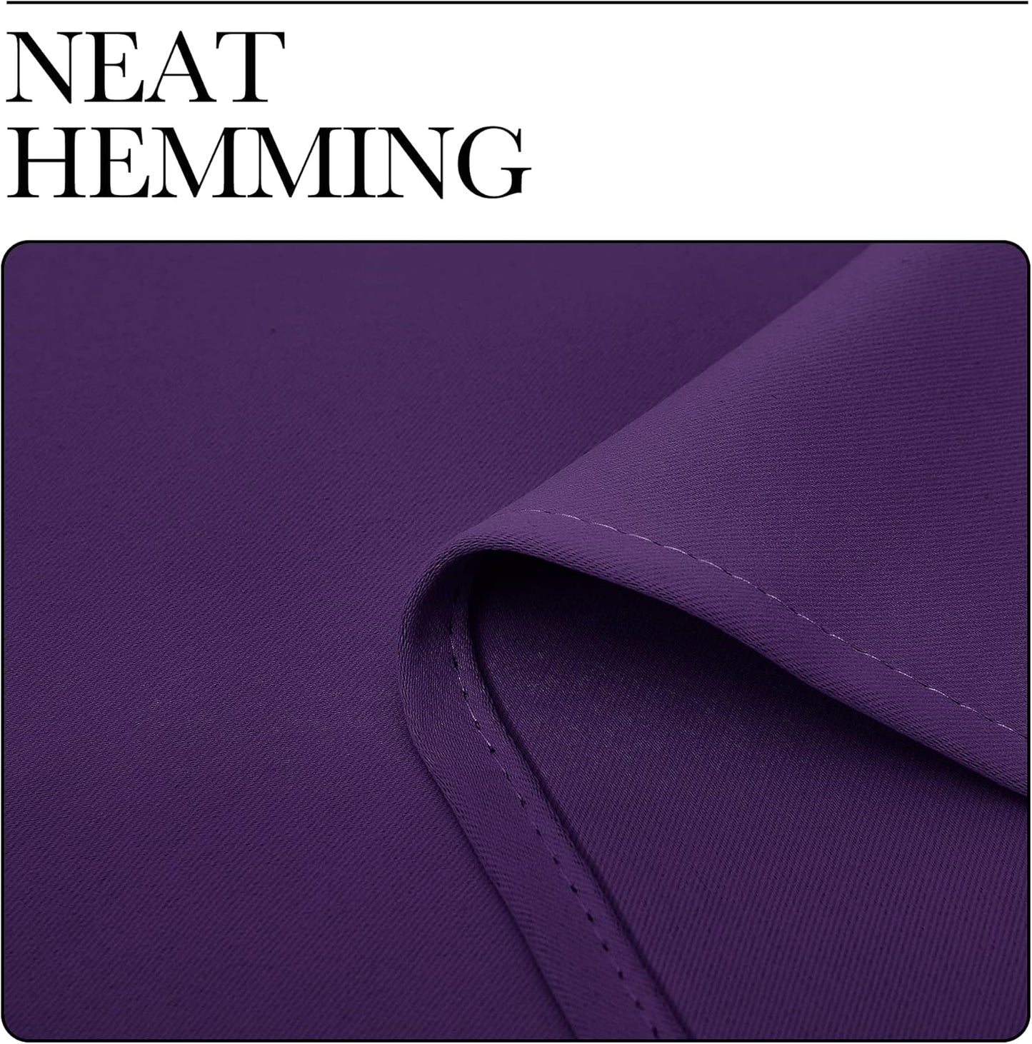 NICETOWN Thermal Curtains - Insulated Blackout Draperies for Bedroom | Set of 2, 34 x 63 Inch, Royal Purple