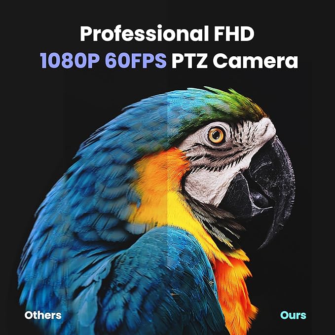 iuZee AI Auto Tracking PTZ Camera 3G-SDI/USB3.0/HDMI/LAN IP PoE Live Streaming 20X Optical and 8X Digital Zoom Camera 1080P 60FPS for Church Services Worship Education Events vMix OBS YouTube