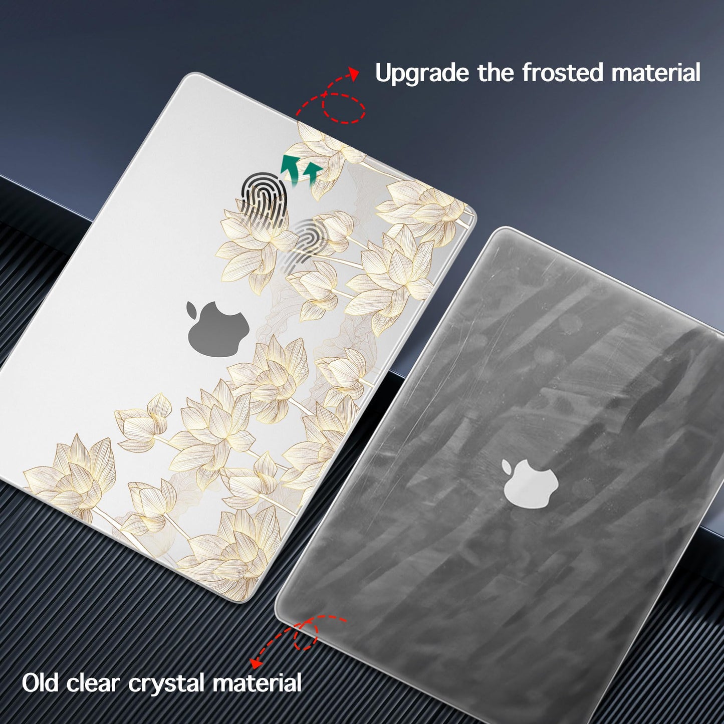 Lepeoac Case for MacBook Pro 16 inch Case 2026-2021 | M5 A3429 A3428 M4 M3 M2 M1 Pro/Max | Protective Hard Shell Laptop Cover with Screen Protector & Keyboard Cover | Lotus