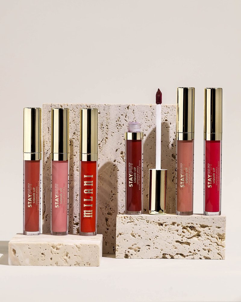 Milani Stay Put Longwear Liquid Lipstick - Smudge-Proof, Kiss-Proof, and Fade-Resistant Formula for All-Day Wear - Red Flag
