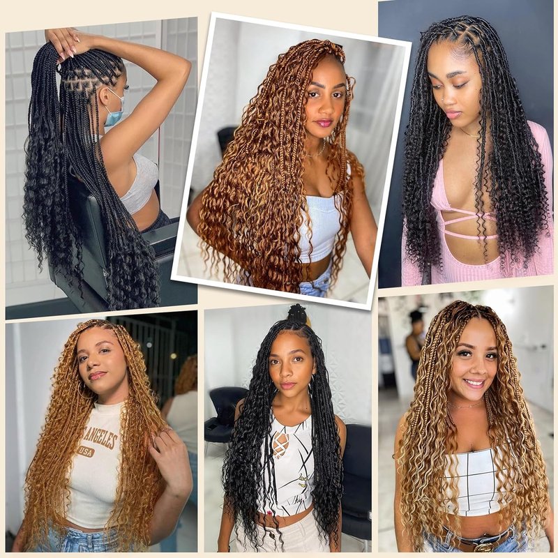 Labamiya Curly Braiding Human Hair 100g 22 Inch Color 30 Auburn Brown Deep Water Wave Bulk for Braiding No Weft Brazilian Virgin Deep Curly Human Hair Extensions for Boho Braids