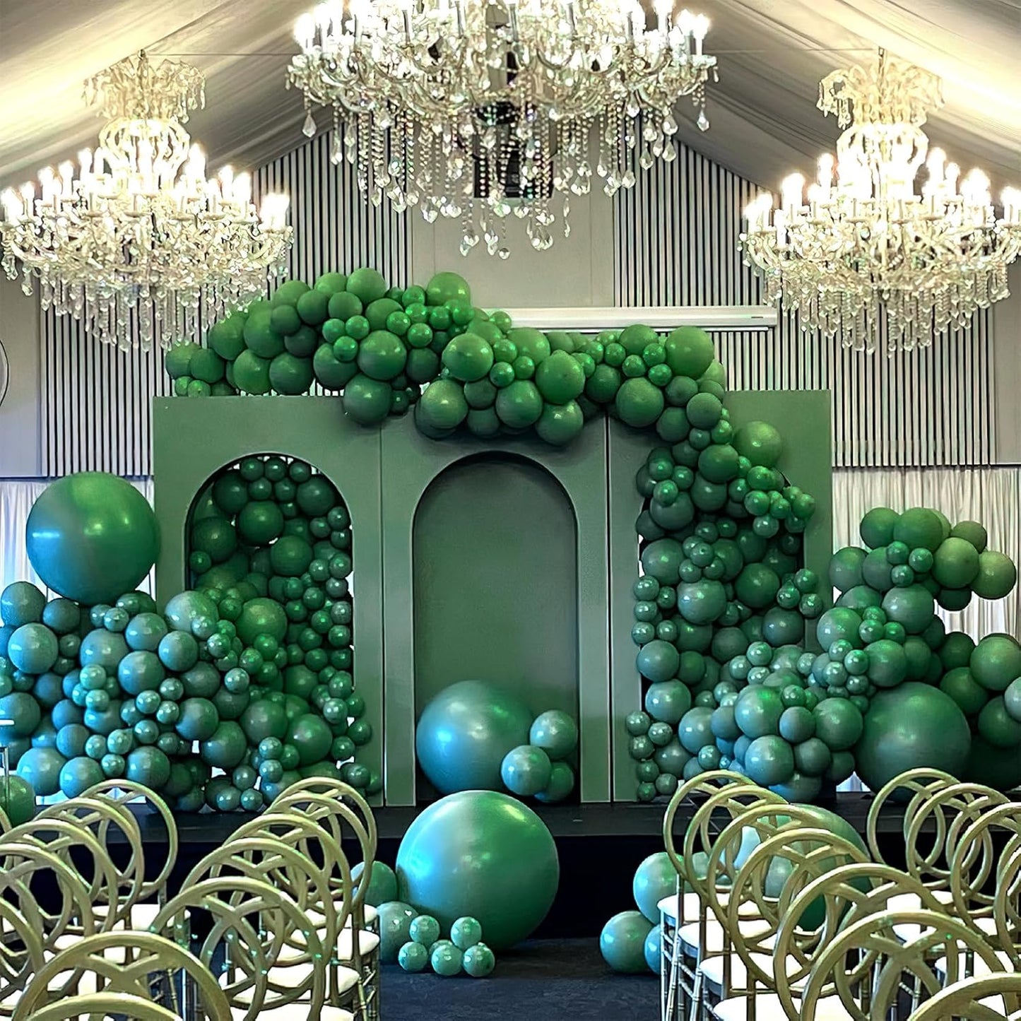 PartyWoo Dark Green Balloons - 50 Pcs 12 Inch Pearl Emerald Forest Green for Baby Shower & Birthday Decor