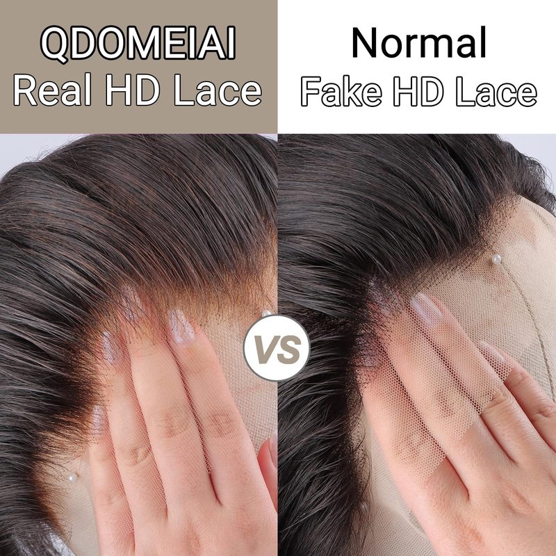 QDOMEIAI 20 Inch Real HD Lace Closure 2x6 Body Wave Human Hair – Ultra-Thin Melt Swiss Lace, Single Knot Pre-Plucked with Baby Hair