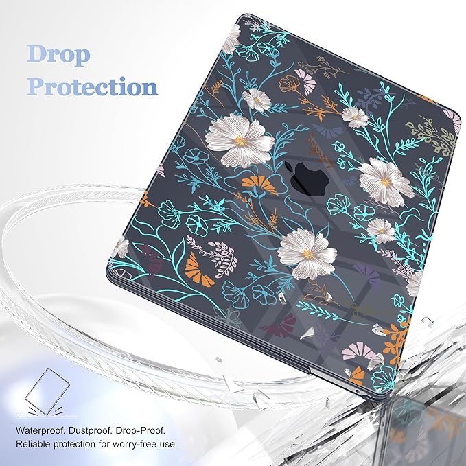 Lepeoac Case for MacBook Pro 13 inch Case M2 2022-2016 A2338 M1 A2251 A2289 A2159 A1989 A1708 A1706, Plastic Hard Shell + Keyboard Cover + Dust Plug, Rustic Flowers