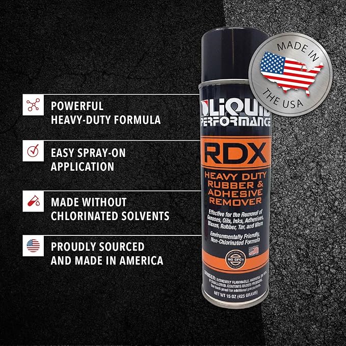 Racing RDX Rubber and Adhesive Remover - 15 oz - Removes Grease, Oil, Ink, Dried Glue, and Residue - Non-Toxic Formula and Safe to Use - Liquid Performance
