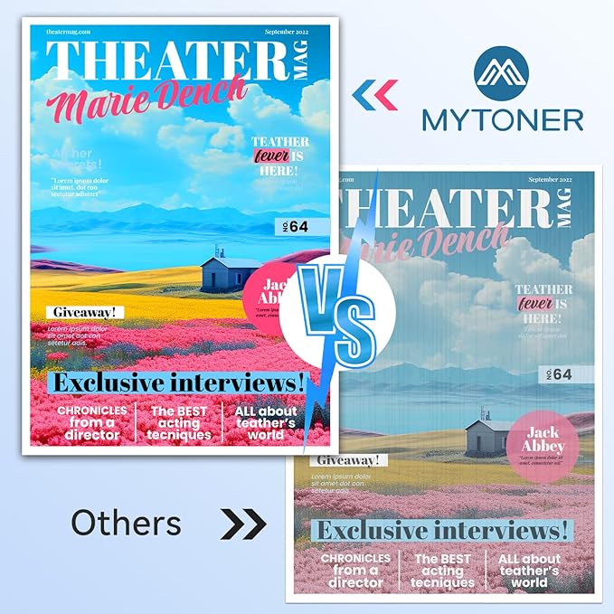 MYTONER 206A Toner Cartridges 4 Pack (with Chip) Compatible Replacement for HP 206A 206X for Color LaserJet Pro MFP M283fdw M283cdw M283fdn Pro M255dw M255nw M283 M255 Printer W2110A High Yield Ink