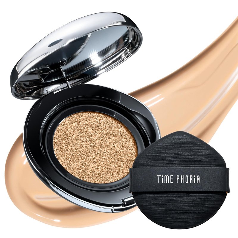 TIMEPHORIA Timeless Lumina Matte Cover Cushion Foundation -03 Fawn, Full Coverage Air Cushion, Lightweight & Natural Flawless Matte Finish, 12H Oil Control, Long-Lasting, Waterproof, Sweatproof