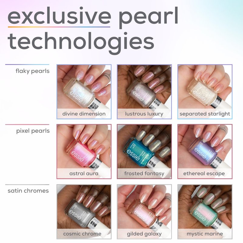 essie Nail Art Studio Special Effects Polish, Shimmer, Vegan, Purple Nail Polish, Ethereal Escape, 0.46 Fl Oz