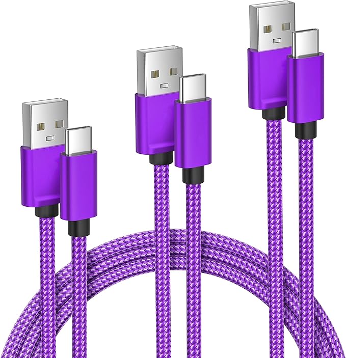 Elebase Charger Cord for AirPods Pro 3, USB A to USB C Cable 3Pack (1.5/3.3/6.6FT), Multi Length Type C Charging Cord for AirPods 4/Pro 2, iPhone 17/16/15, Samsung S26/S25