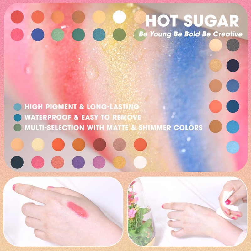 Hot Sugar Makeup Kit for Girls With Unicorn Aluminum Cosmetic Box including eyeshadow lipstick blush brush for Birthday Christmas