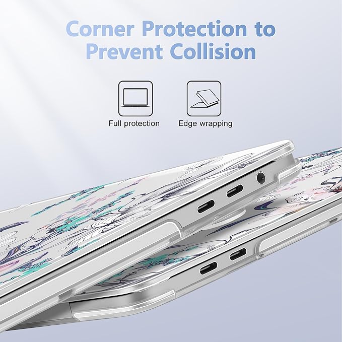 Lepeoac for MacBook Pro 16 inch Case 2019 2020 Release Model A2141, Plastic Hard Shell Cover with Keyboard Cover & Screen Protector for MacBook Pro 16 inch with Touch Bar & Touch ID, Floral C319