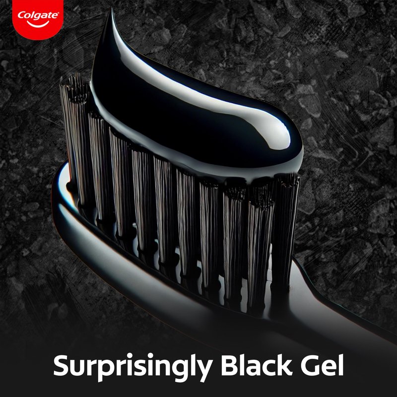 Colgate Charcoal Clean Black Gel Toothpaste, Deep Clean Tooth Paste with Bamboo Charcoal & Wintergreen Mint for Plaque Removal, 120 g (Pack of 1) Multicolour