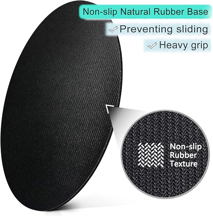 ITNRSIIET Round Mouse Pad with Stitched Edge Premium-Textured Waterproof Non-Slip Rubber Base Desktop Protection Mat Diameter 8.7 inches, White marbling