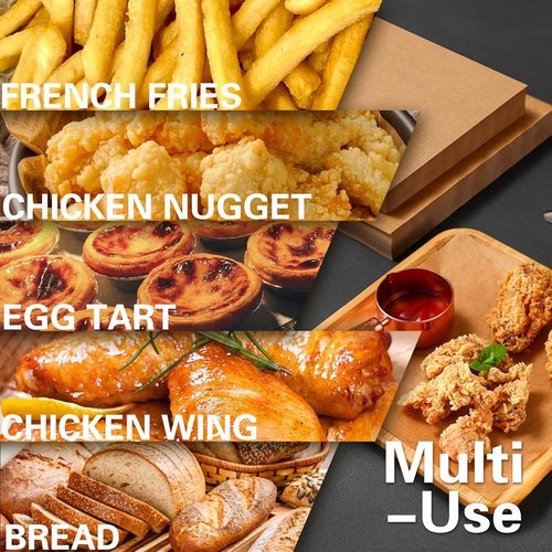 CHEFMAN Air Fryer Liners - Disposable Unbleached Parchment Paper, 200 PCS Non-Stick Square Sheets